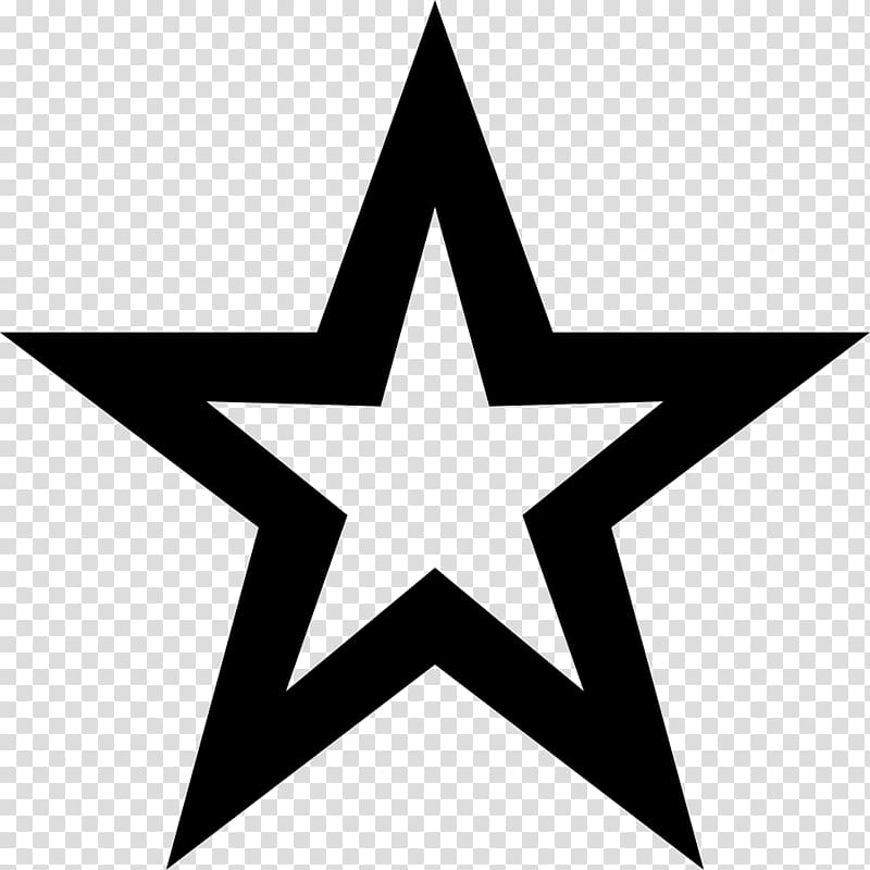 Black five-pointed star icon on transparent background, bold outline style.
