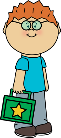 Cartoon Boy with Star Lunchbox - Free Clipart for Educational & Kids Content