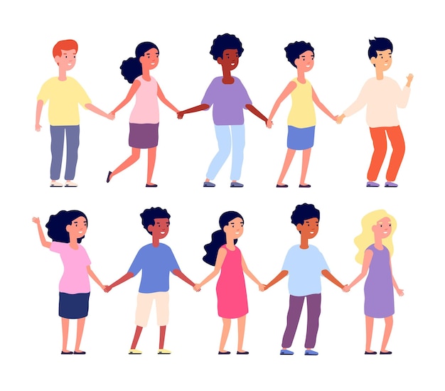 people holding hands - Clip Art Library