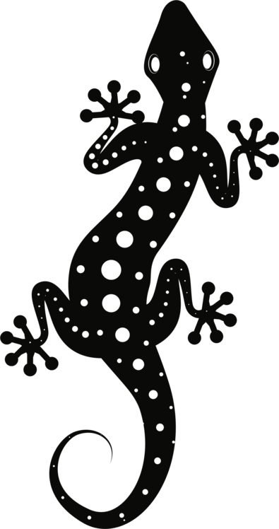 Gecko silhouette, animal, projection, black silhouette png | PNGWing ...