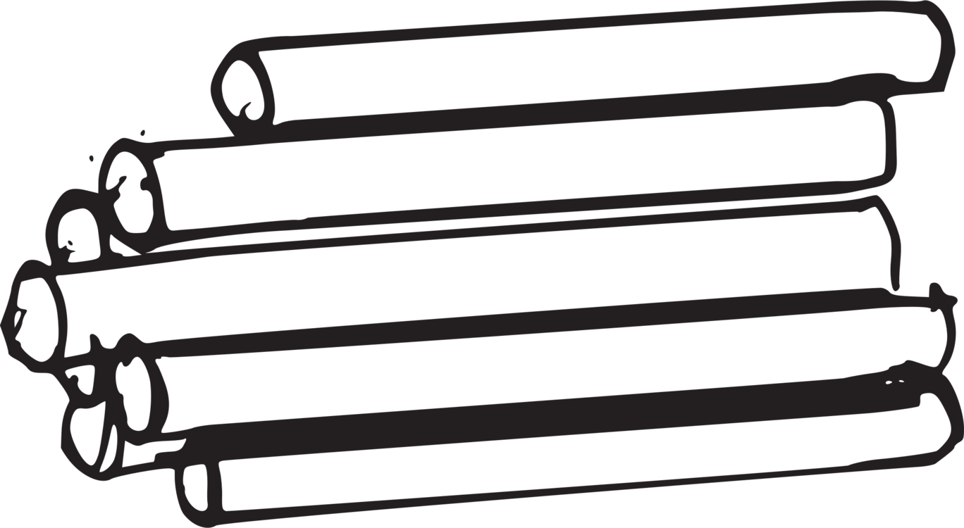 Stack of five rolled parchment scrolls in dark outline against black background, evoking historical documents or ancient manuscripts.