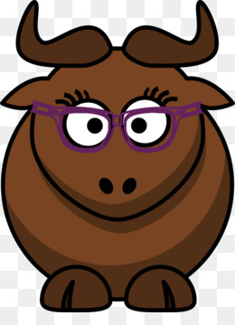 Friendly Cartoon Bull with Glasses - Fun Animal Illustration