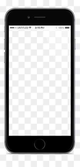 Black smartphone with blank transparent screen, status bar showing "UNTITLED", 3:15 PM, and 100% battery.