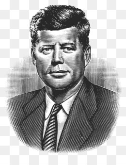 John F. Kennedy Portrait - Historical Engraving Image