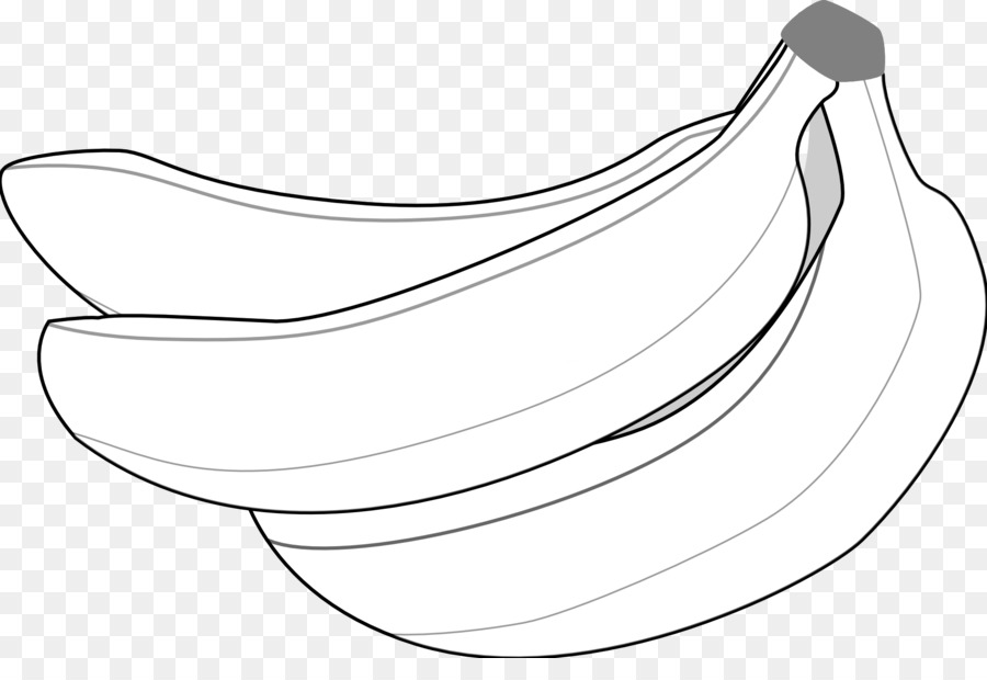 Banana Illustration - Clean Line Art for Design and Education