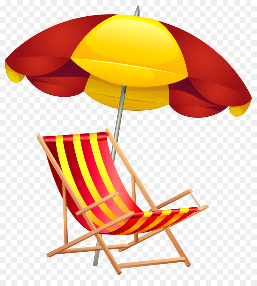 Beach Chair & Umbrella Clipart - Free Download for Summer Designs