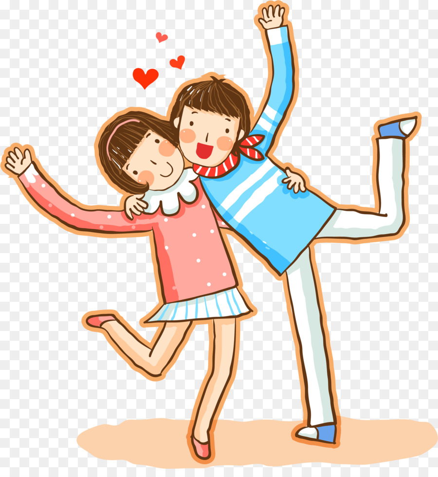 Happy Kids Hugging - Free Illustration for Family & Friendship Content