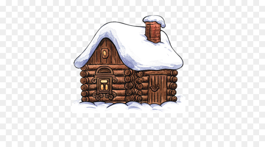 winter cabin clipart
