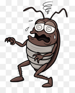 Scared Cartoon Cockroach - Free PNG Clipart for Pest Control & Humor Content