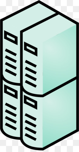 Two stacked light-green server rack units with ventilation slots, depicted in isometric vector style.