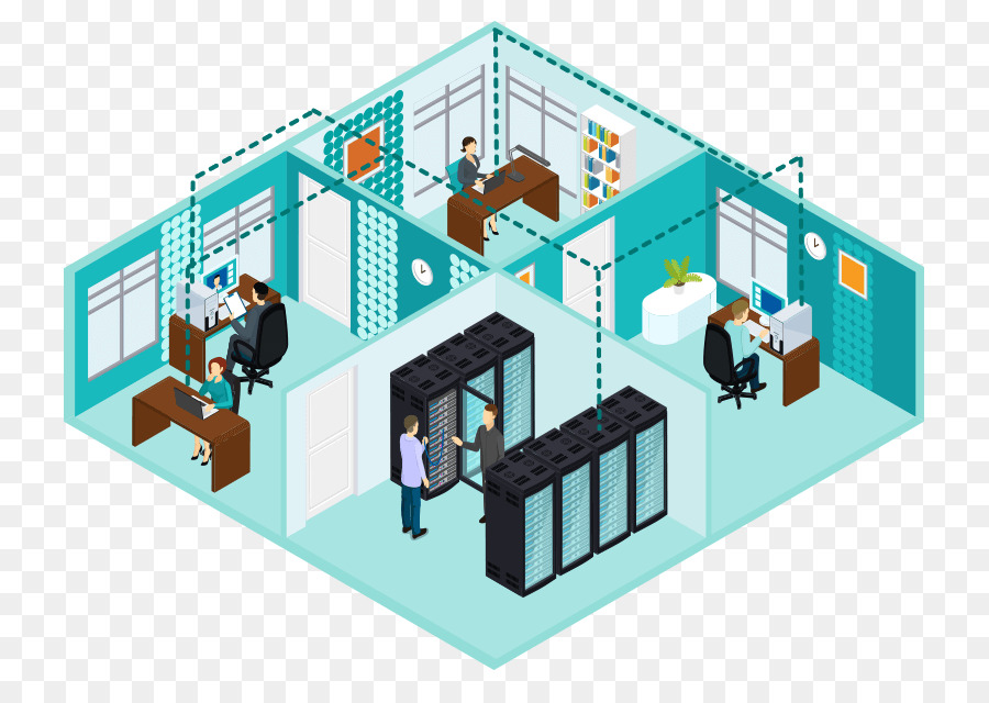 Architecture of Data Center Building for Storage Stock Vector 