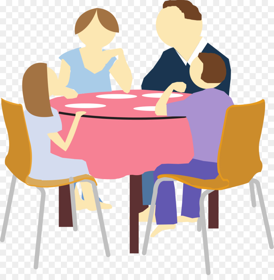 Family Dining Together - Illustration of Shared Mealtime Connection