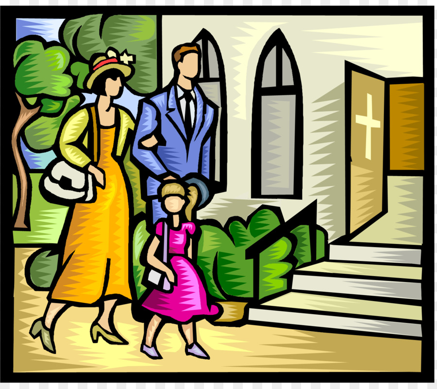 Family Attending Church Service - Faith and Togetherness