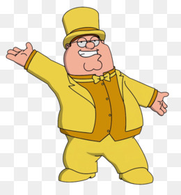 Peter Griffin in Yellow Suit - Iconic Family Guy Character Pose
