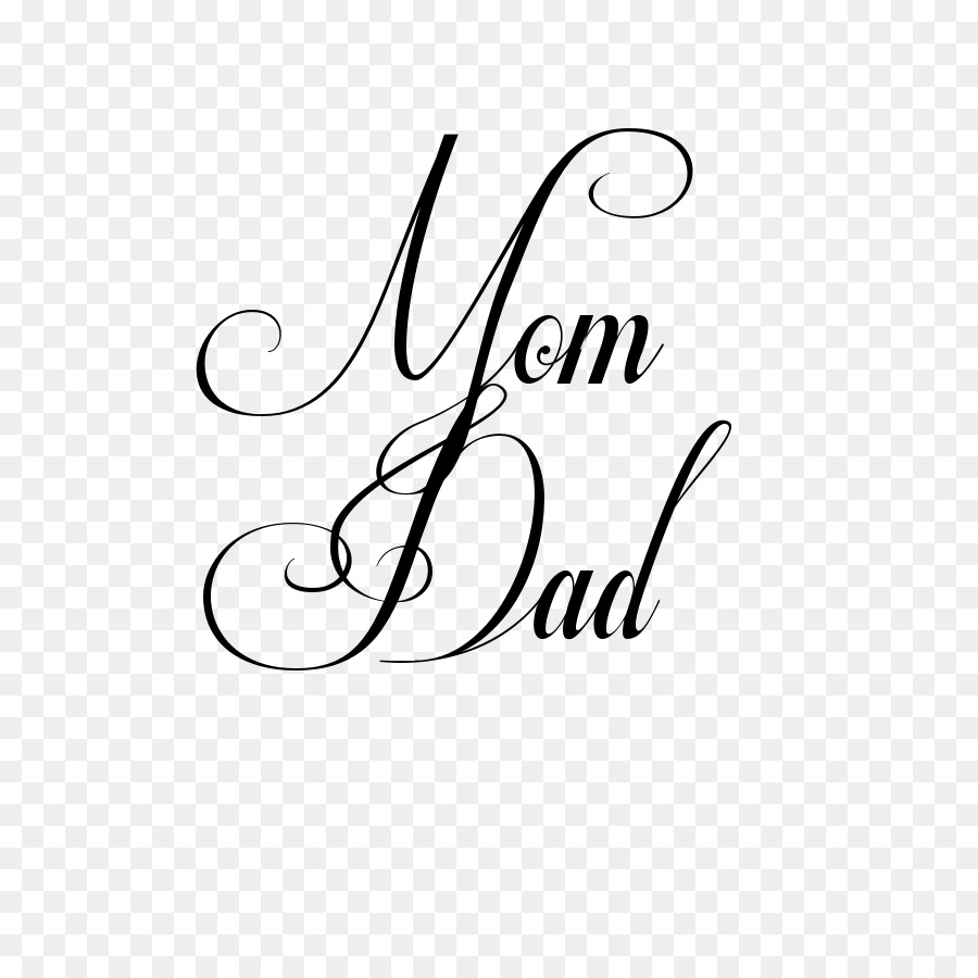 Mom and Dad Calligraphy Art - Printable Family Design