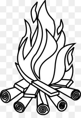 Campfire Illustration - Free Clipart for Outdoor & Educational Use