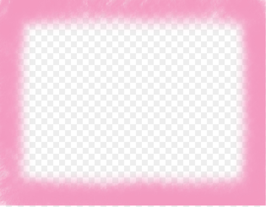Soft pink watercolor-style frame with transparent center on checkered background.