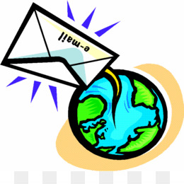 A stylized envelope labeled "New-a" bursting open above a colorful globe, symbolizing global email or news delivery.