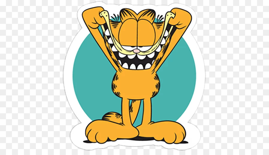 Garfield Stretching Sticker - Iconic Cartoon Cat Art