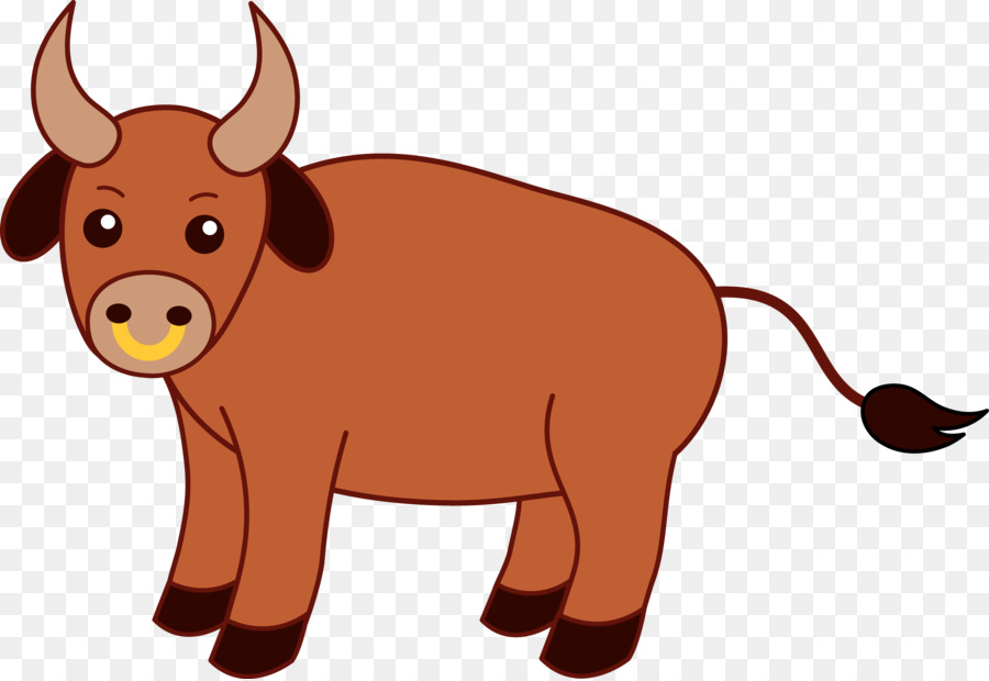 Friendly Cartoon Bull Illustration - Free PNG Download