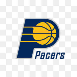 Indiana Pacers NBA team logo featuring a blue "P" with a yellow basketball and motion lines.