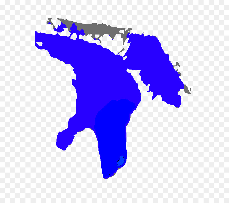 Simplified map of the Americas showing blue landmasses and gray northern regions, likely indicating political or ecological zones.