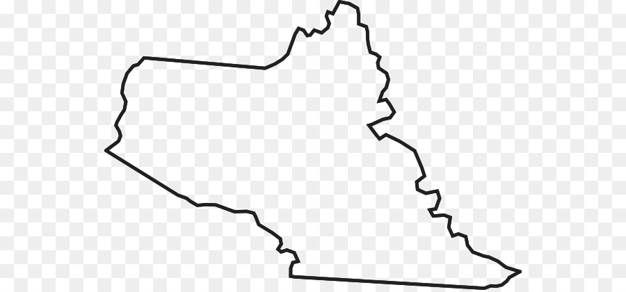 Outline map of Iraq showing national borders on transparent background.