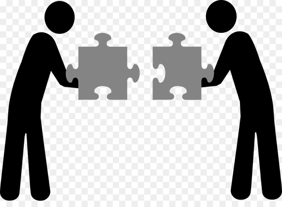 Collaboration and Teamwork Symbol - Puzzle Piece Connection Illustration