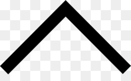 Black upward-pointing chevron arrow on transparent background