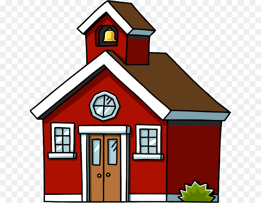 Classic Red Schoolhouse Illustration - Free Clipart for Education Sites