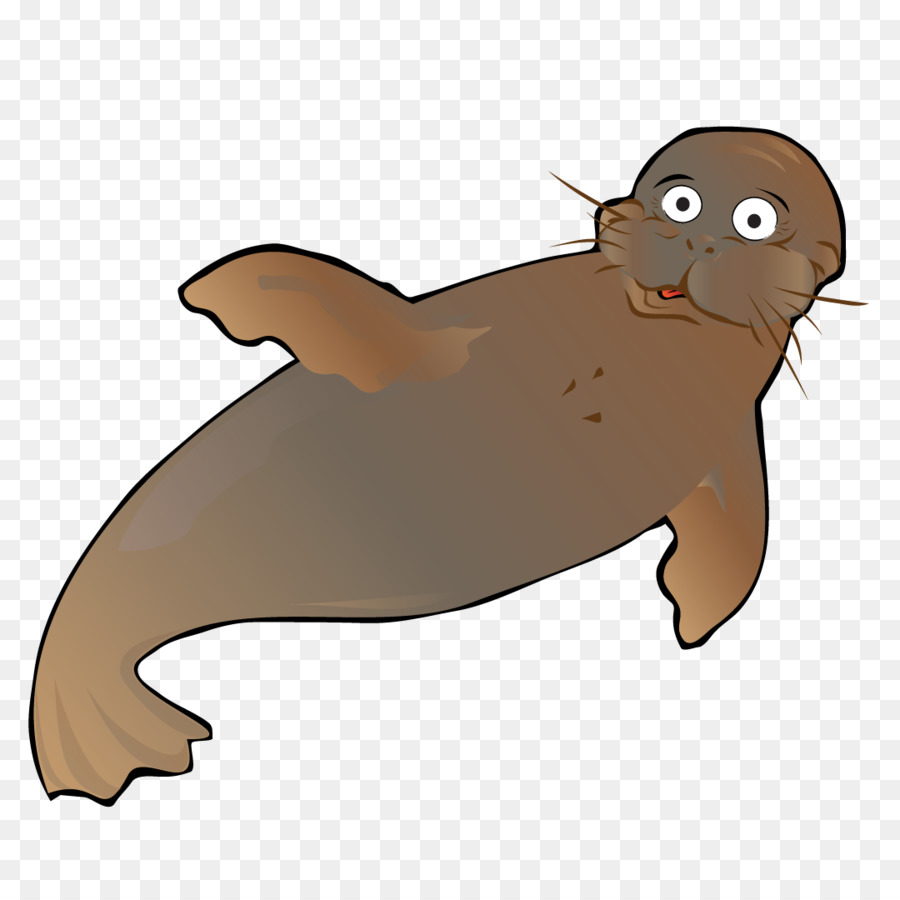 Cute Cartoon Seal Illustration - Free PNG Download