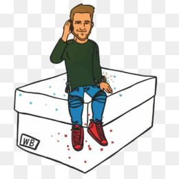 Stylish Sneaker Unboxing Illustration - Modern Footwear Culture