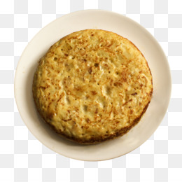 Golden-brown Spanish tortilla served on a white plate, showcasing its crispy edges and soft egg-potato interior.