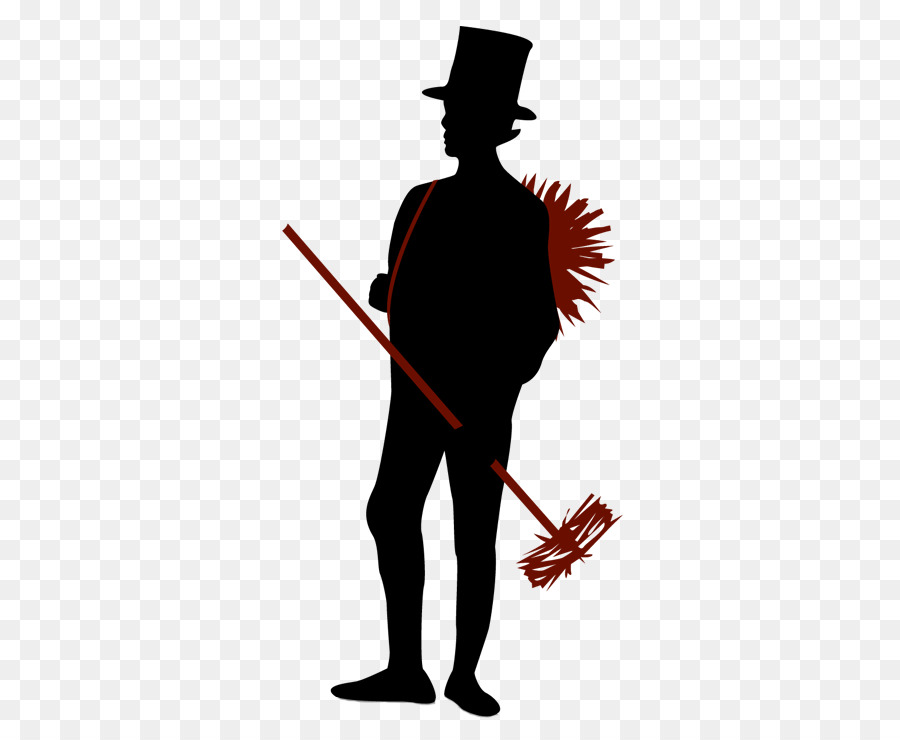 Chimney Sweep Silhouette Illustration - Vintage Occupational Icon