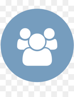 Blue circular icon with white silhouette of three people, representing teamwork or community.