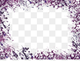 Purple Paint Splatter Frame - Transparent PNG Border for Creative Projects
