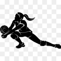 Volleyball Player Silhouette - Free PNG Clipart for Sports Design