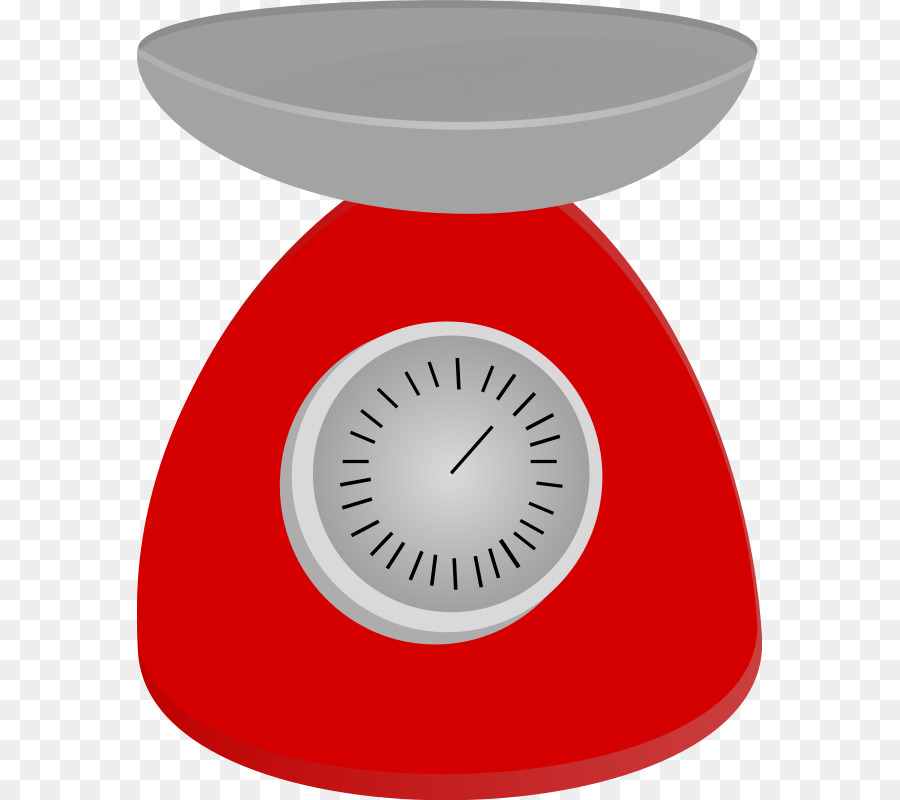 Red Analog Kitchen Scale - Classic Design for Precise Food Measurement