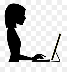 Professional Woman Working on Laptop - Free Vector Illustration