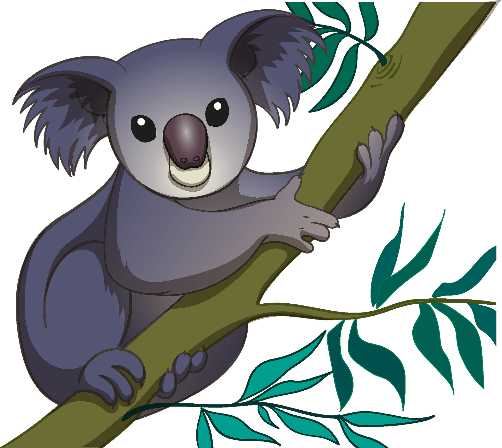Cute Little koala poses clipart with watercolor illustration - Clip Art ...