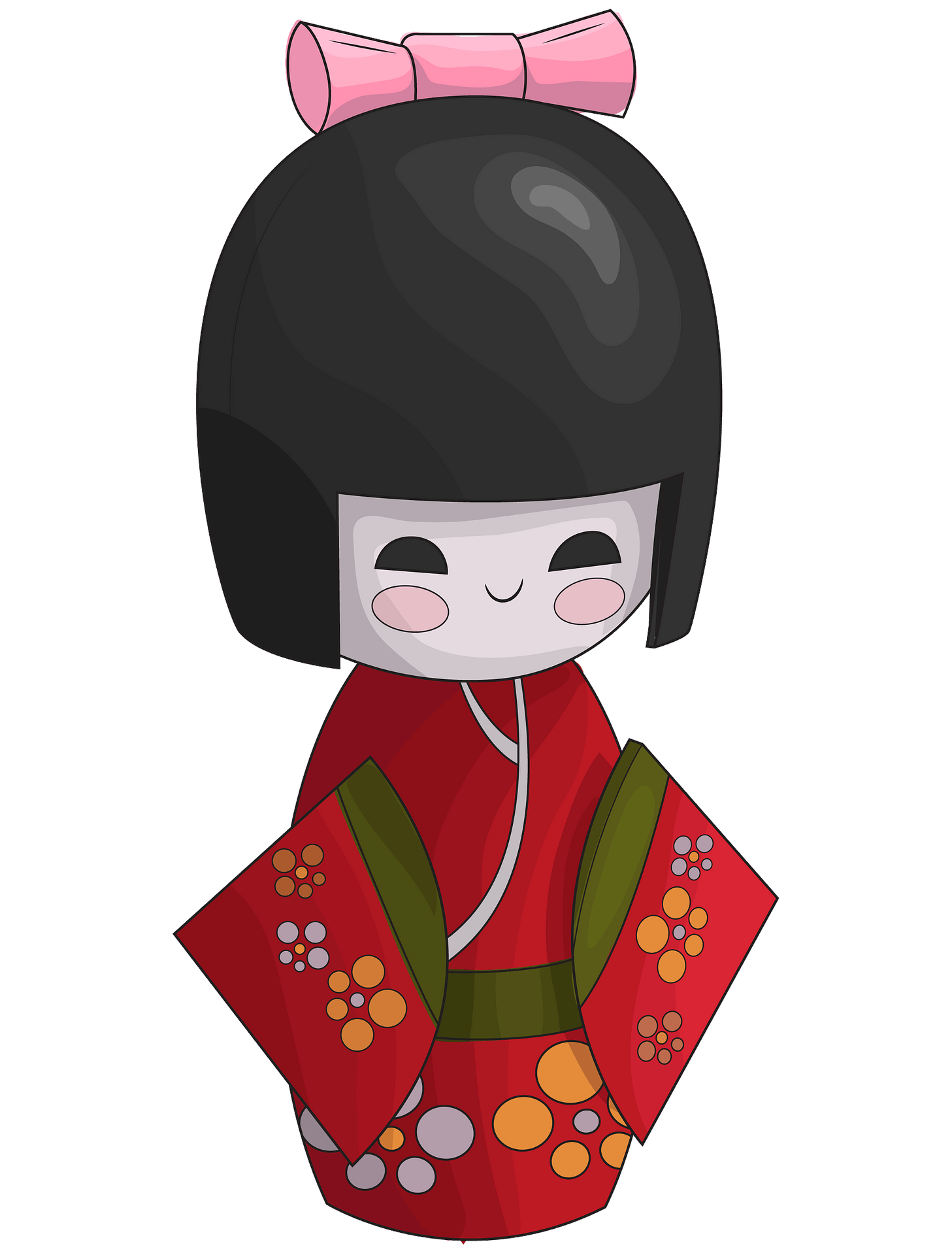 Geisha Clipart Geisha Png Japanese Kokeshi Doll Clipart - Clipart ...