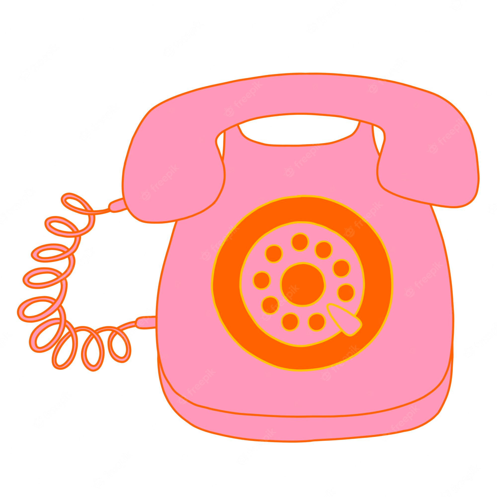 pink phones - Clip Art Library
