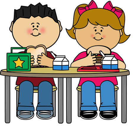 Kids Eating Lunch - Free Clipart for School and Educational Sites