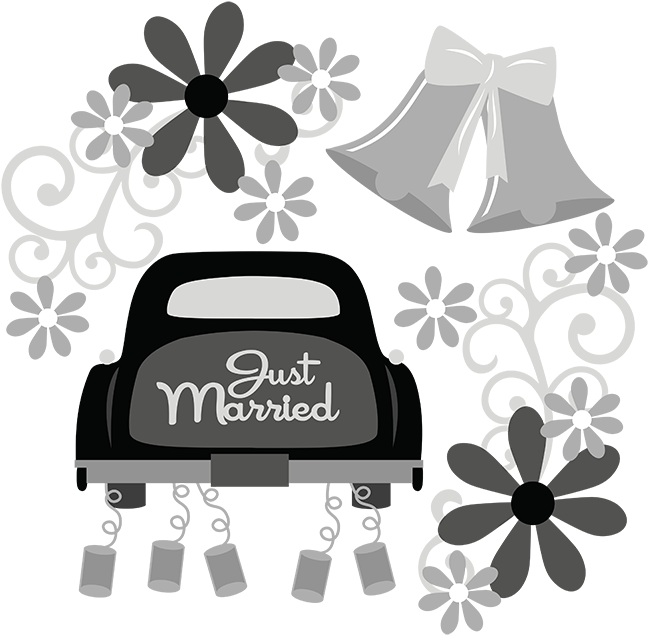 Just Married Car Sign - Wedding Celebration Image