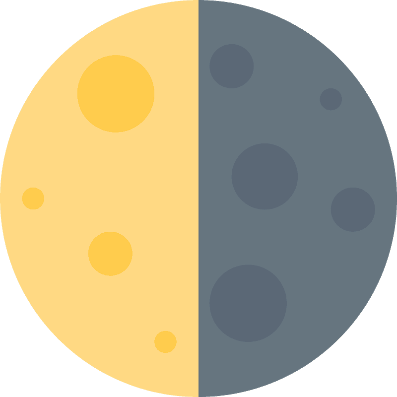 Quarter Moon Svg