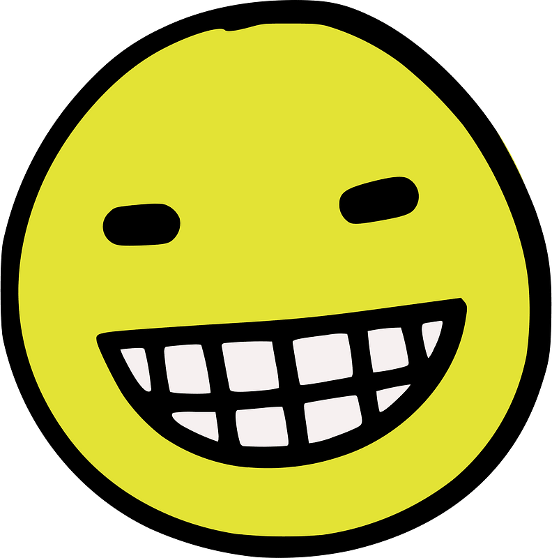 Clipart Of A Cartoon Yellow Laughing Manga Smiley Face Emoji Emoticon ...