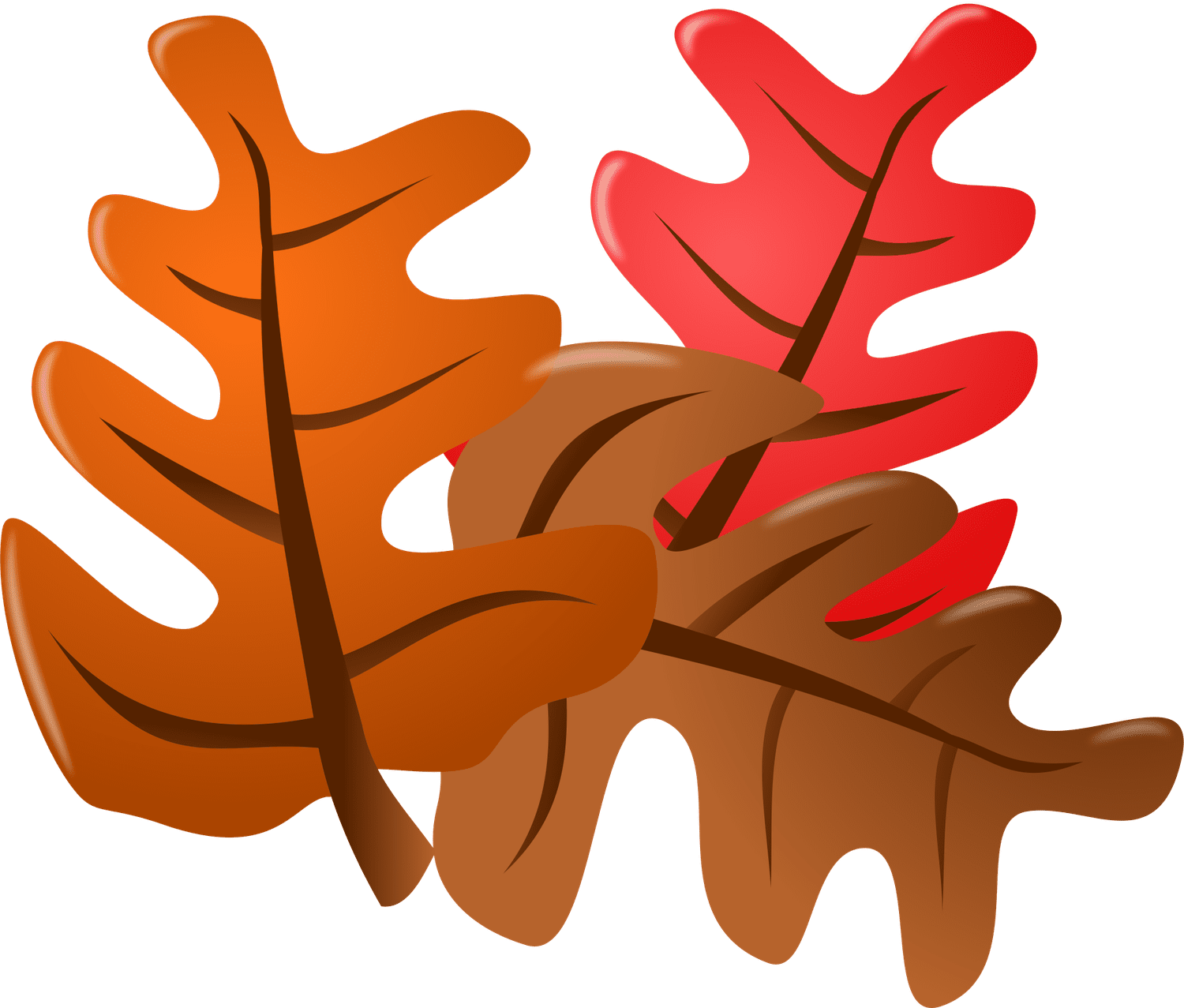 Autumn Oak Leaves Illustration | Seasonal Nature Graphic