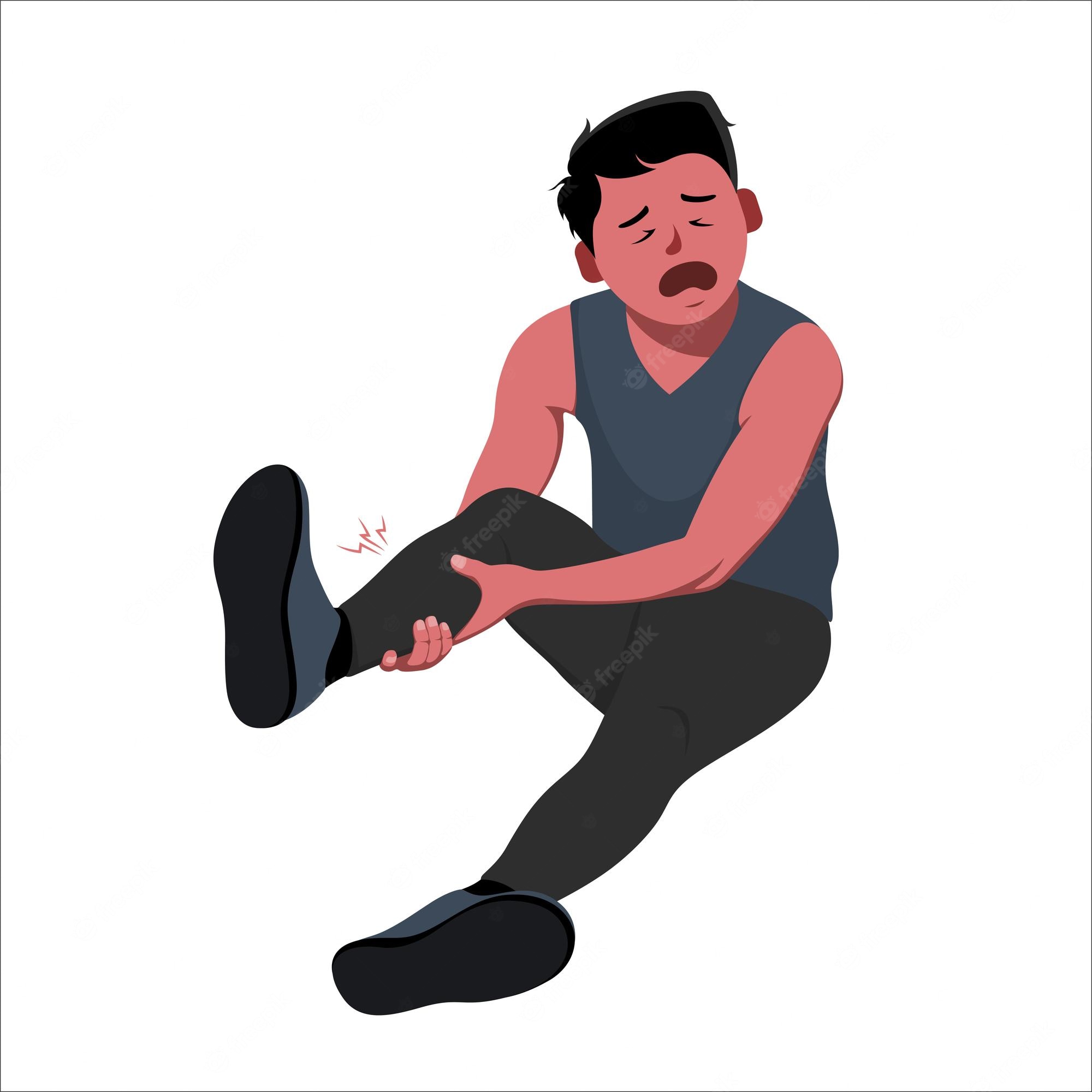 Illustration featuring a boy having leg cramps. | CanStock - Clip Art ...