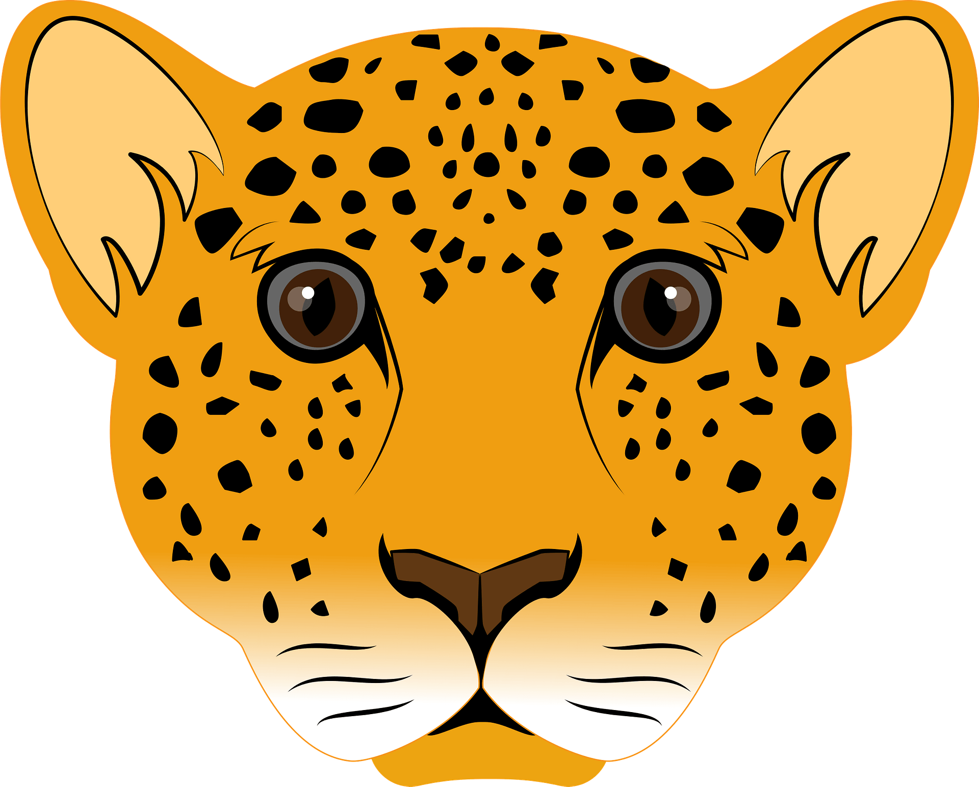 A Leopard Head Illustration Royalty Free SVG, Cliparts, Vectors - Clip Art  Library