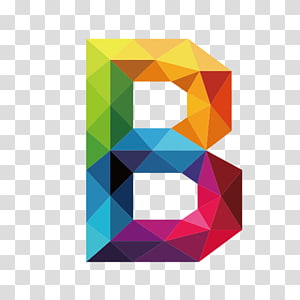 Vibrant 3D Geometric Letter B SVG Icon - Free Download & Use